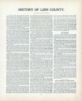 County History 001, Linn County 1907